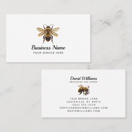 Bienenhalter Visitenkarte (Vorne/Hinten)
