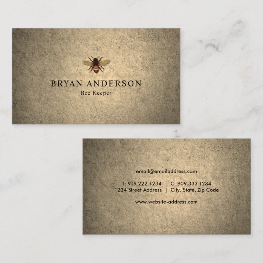 Bienenhalter Visitenkarte (Vorne/Hinten)