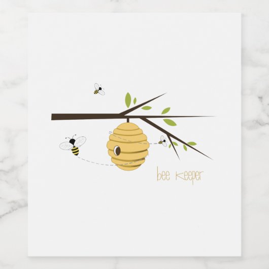 Bienenhalter Weinetikett (Einzelnes Label)