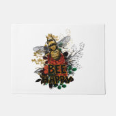 Bienenhappy Colorful Biene und Blume Fußmatte (Vorderseite)