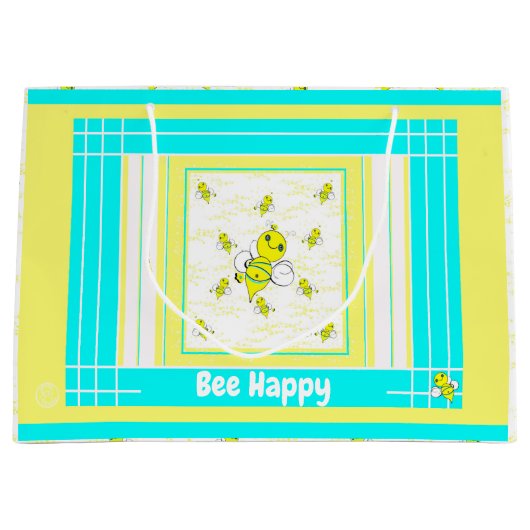 Bienenhappy Geschenkwrap Große Geschenktüte (Vorderseite)