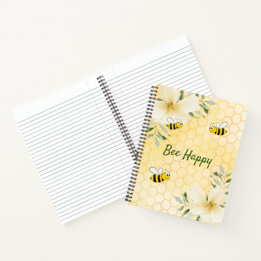 Bienenhappy Hummeln Gelbe Honigwabentabelle Notizblock (Innenseite)