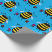 Bienenhappy Niedlich Bee Tissue Paper Geschenkpapier (Ecke)