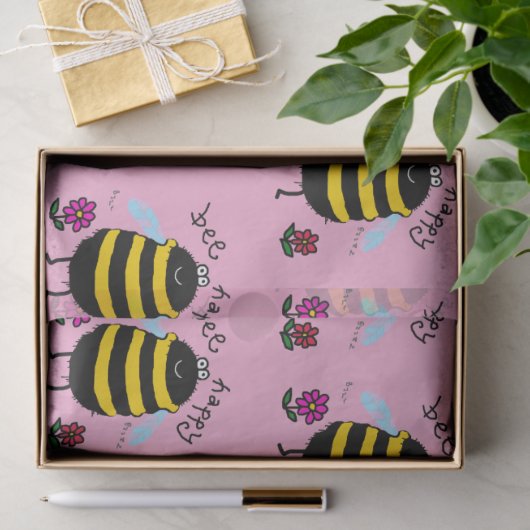 Bienenhappy Niedlich Bee Tissue Paper Seidenpapier (Geschenk)