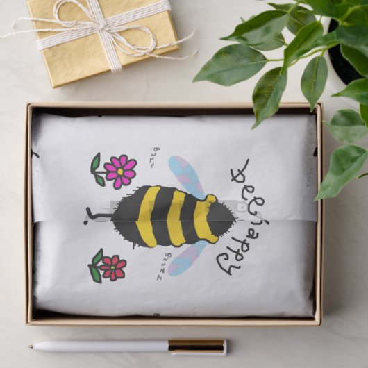 Bienenhappy Niedlich Bee Tissue Paper Seidenpapier (Geschenk)
