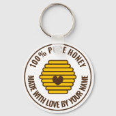 Bienenherz-Schlüsselkette Schlüsselanhänger (Vorderseite)