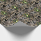 Bienenherzen haben Mondphasen Heide-Neuralholz Geschenkpapier (Ecke)