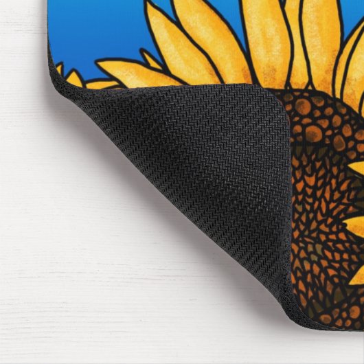 Bienenhintersonnenblume mousepad (Ecke)
