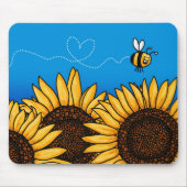 Bienenhintersonnenblume mousepad (Vorne)