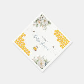 Bienenhoney-Rose Angesagte Blume Babydusche Serviette (Ecke)