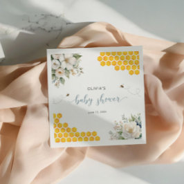 Bienenhoney-Rose Angesagte Blume Babydusche Serviette