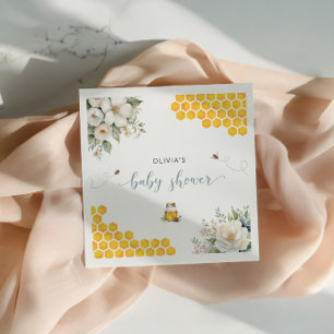 Bienenhoney-Rose Angesagte Blume Babydusche Serviette