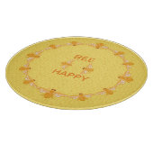 Bienenhonig-Bienen auf gelben Waben Schneidebrett (Ecke)