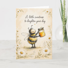 Bienenhonig Eine kleine Süße, um Ihren Tag aufzuhe Karte