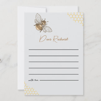 Bienenhonig Grau Erste Bienen-Tag Zeitkapsel Karte