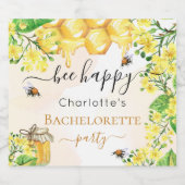 Bienenhonig Junggeselinnen-Abschied Schaumweinetikett (Einzelnes Label)