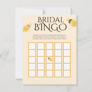 Bienenhonig-Junggesellinnen-Abschieds-Bingo-Spiel Mitteilungskarte