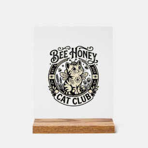 Bienenhonig-Katze Lustige Katze Grafik - Bienenhon Acrylschild