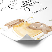 Bienenhonig trägt Sonnenblumenkarten und Geschenks Poster (Ecke)