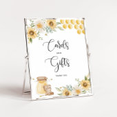 Bienenhonig trägt Sonnenblumenkarten und Geschenks Poster