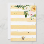 Bienenhonig zum Geburtstag Einladung Girl So Sweet (Rückseite)