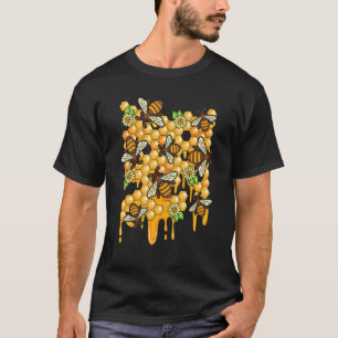 Bienenhonigwabe Imker Apiarian Bienenstock Honig T-Shirt