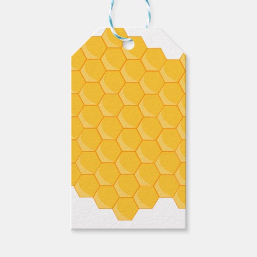 Bienenhuhn Honeycomb Hexagon Muster Geschenkanhänger (Vorderseite)