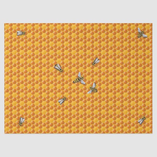 Bienenhühner-Wabenvorlage Seidenpapier (Vorderseite)
