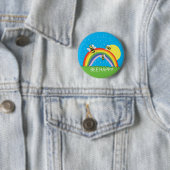 Bienenhunger Sommer Regenbogensonne Honig Button (Beispiel)