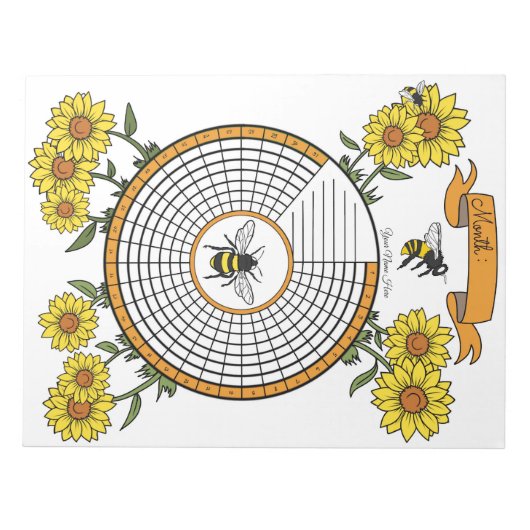 Bienenhyftracker-benutzerdefinierter Notepad Notizblock (Vorderseite)