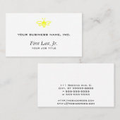 Bienenillustrationszitrone oder -GELB gefärbt Visitenkarte (Vorne/Hinten)