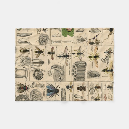 Bieneninsekt-Bug-Wasp-Bienen Fleecedecke (Vorderseite (Horizontal))