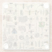 Bieneninsekt-Bug Wasp Naturbienen Malerei Glasuntersetzer (Rückseite)