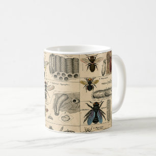 Bieneninsekt-Bug Wasp Naturbienen Malerei Kaffeetasse