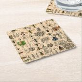 Bieneninsekt-Bug Wasp Naturbienen Malerei Rechteckiger Pappuntersetzer (angewinkelt)