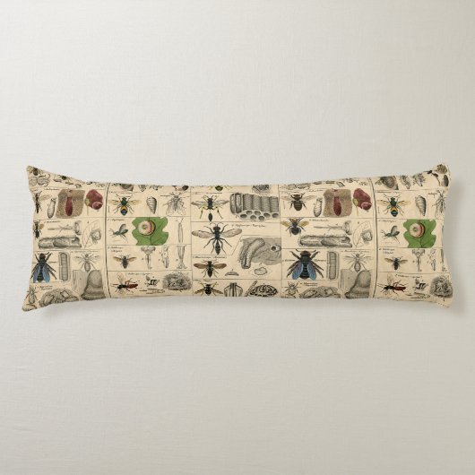 Bieneninsekt-Bug Wasp Naturbienen Malerei Seitenschläferkissen (Vorderseite)