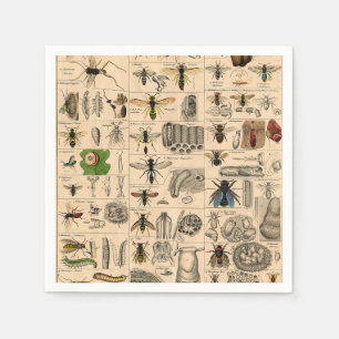 Bieneninsekt-Bug Wasp Naturbienen Malerei Serviette