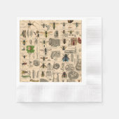 Bieneninsekt-Bug Wasp Naturbienen Malerei Serviette (Vorderseite)