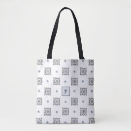 Bieneninspirierte handgezeichnete Doodle mit Monog Tasche