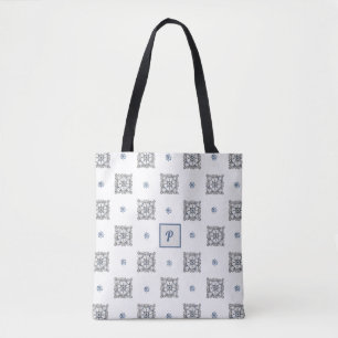 Bieneninspirierte handgezeichnete Doodle mit Monog Tasche