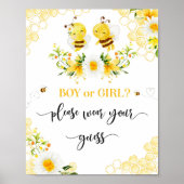 Bienenjunge oder -mädchen tragen Sie bitte Ihr Ver Poster (Vorne)