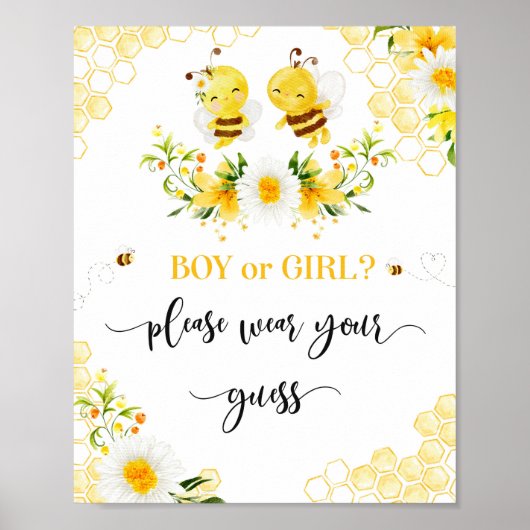 Bienenjunge oder -mädchen tragen Sie bitte Ihr Ver Poster (Vorne)