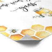 Bienenjunge oder -mädchen tragen Sie bitte Ihr Ver Poster (Ecke)