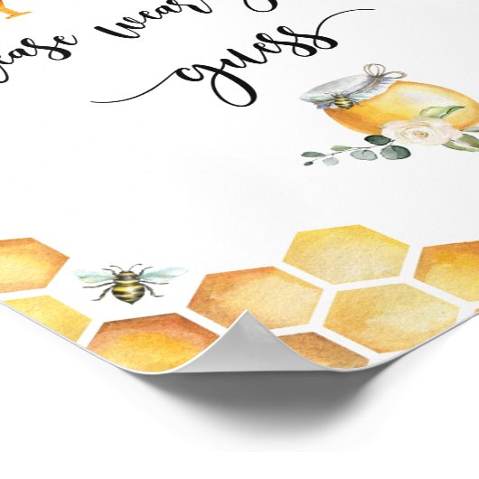 Bienenjunge oder -mädchen tragen Sie bitte Ihr Ver Poster (Ecke)