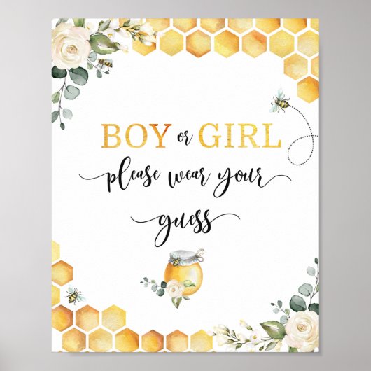 Bienenjunge oder -mädchen tragen Sie bitte Ihr Ver Poster (Vorne)