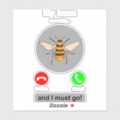 Bienenkäfer Funny Bees als Liebe für Apiarist Aufkleber (Blatt)