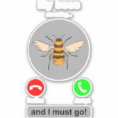 Bienenkäfer Funny Bees als Liebe für Apiarist Aufkleber (Vorderseite)