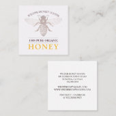 Bienenkäfer Honey Apiary Square Business Card Quadratische Visitenkarte (Vorne/Hinten)
