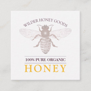 Bienenkäfer Honey Apiary Square Business Card Quadratische Visitenkarte