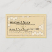 Bienenkarte Apiary Honeycomb and Biene Begleitkarte (Rückseite)